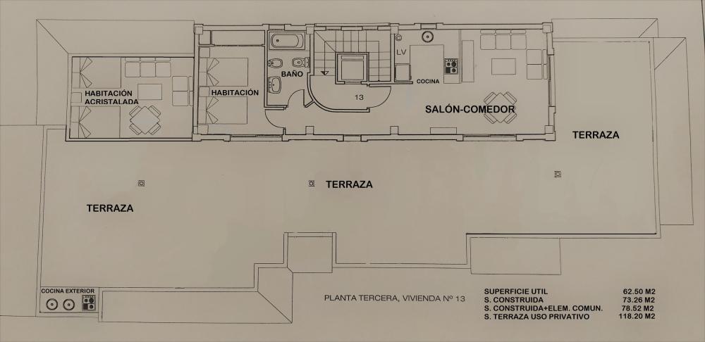  te koop penthouse El Dosel Ribera Baixa 66