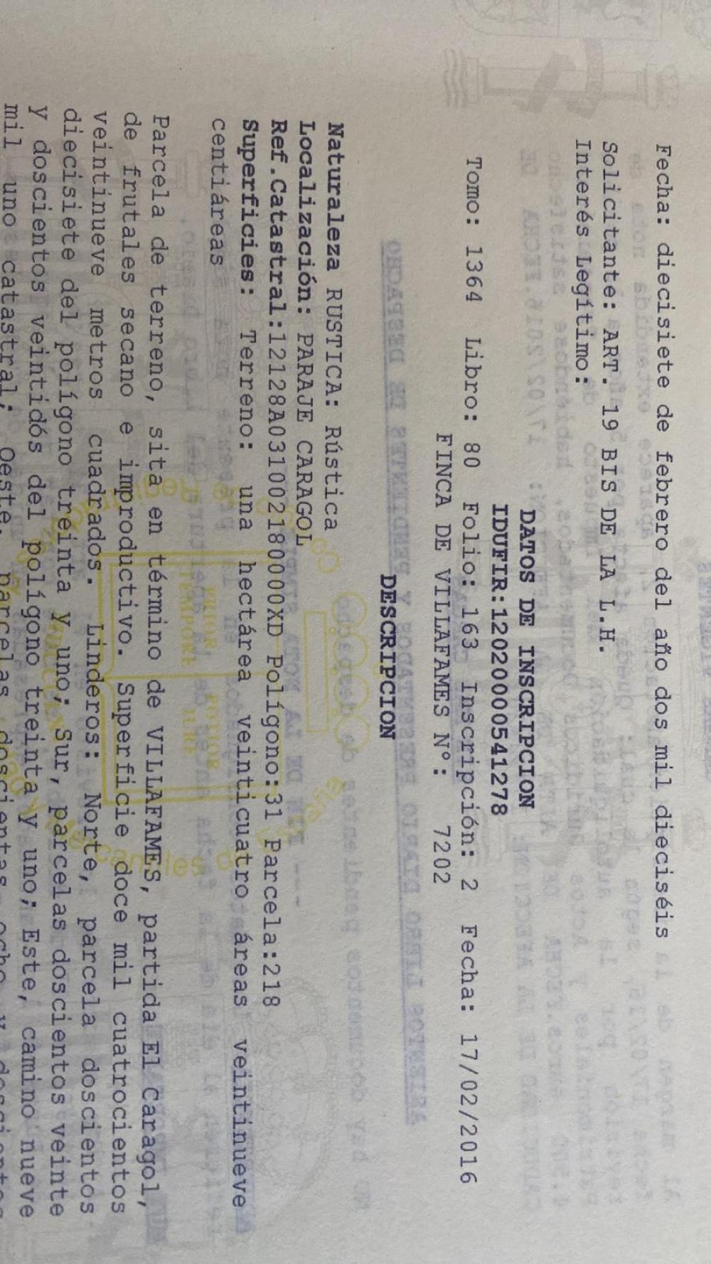  te koop perceel Vilafamés Plana Alta 26