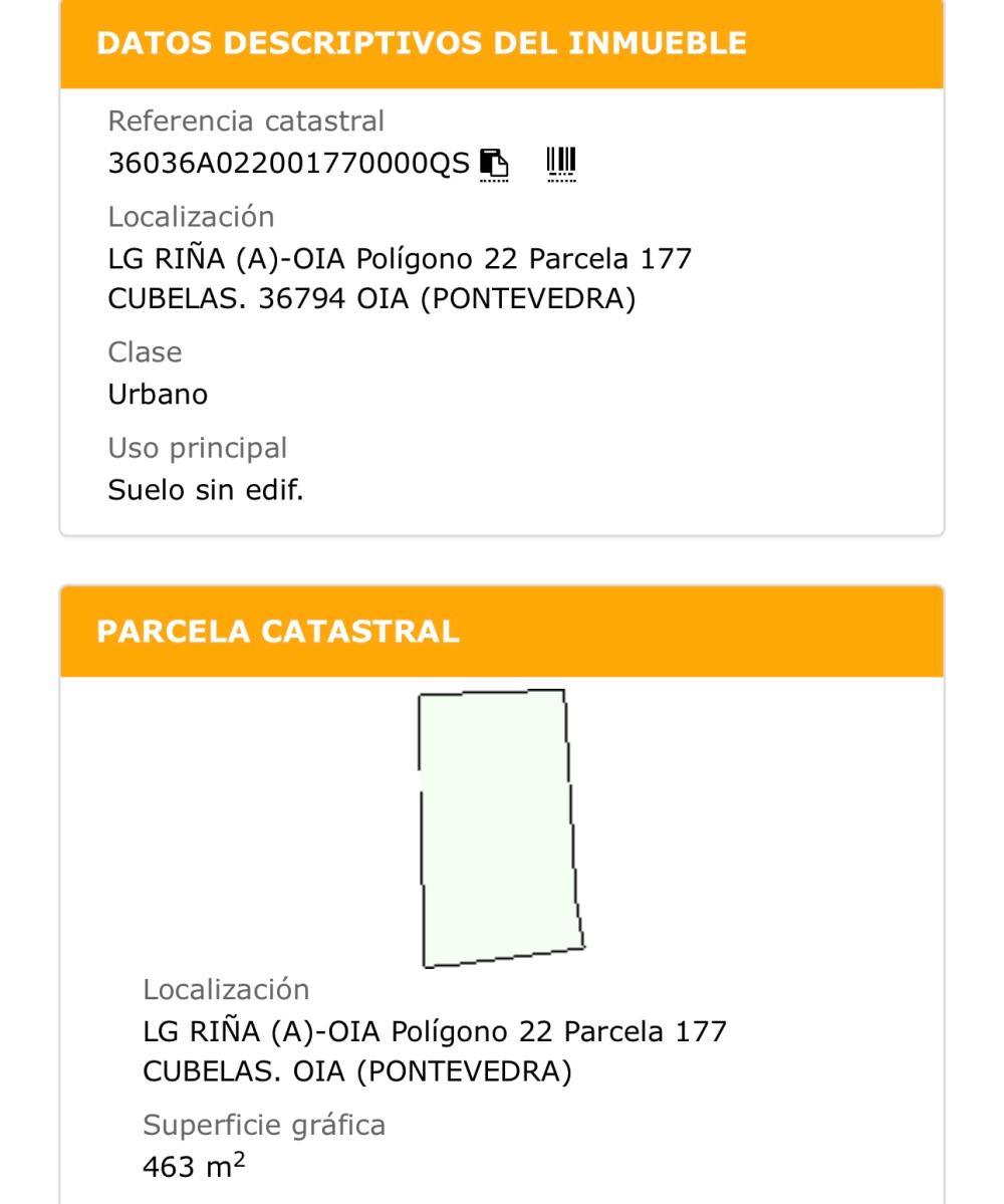  te koop perceel Riña Baixo Miño 1